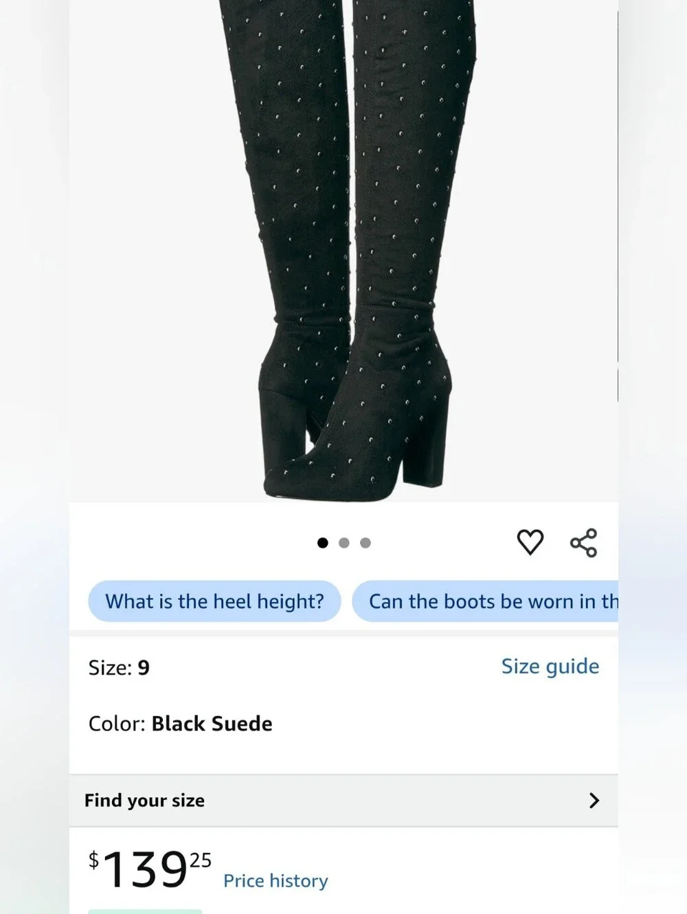 NEW Jessica Simpson Bressy Studded Boots Black Suede Size 6 – Never Worn